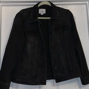 Old Navy black denim jacket size large